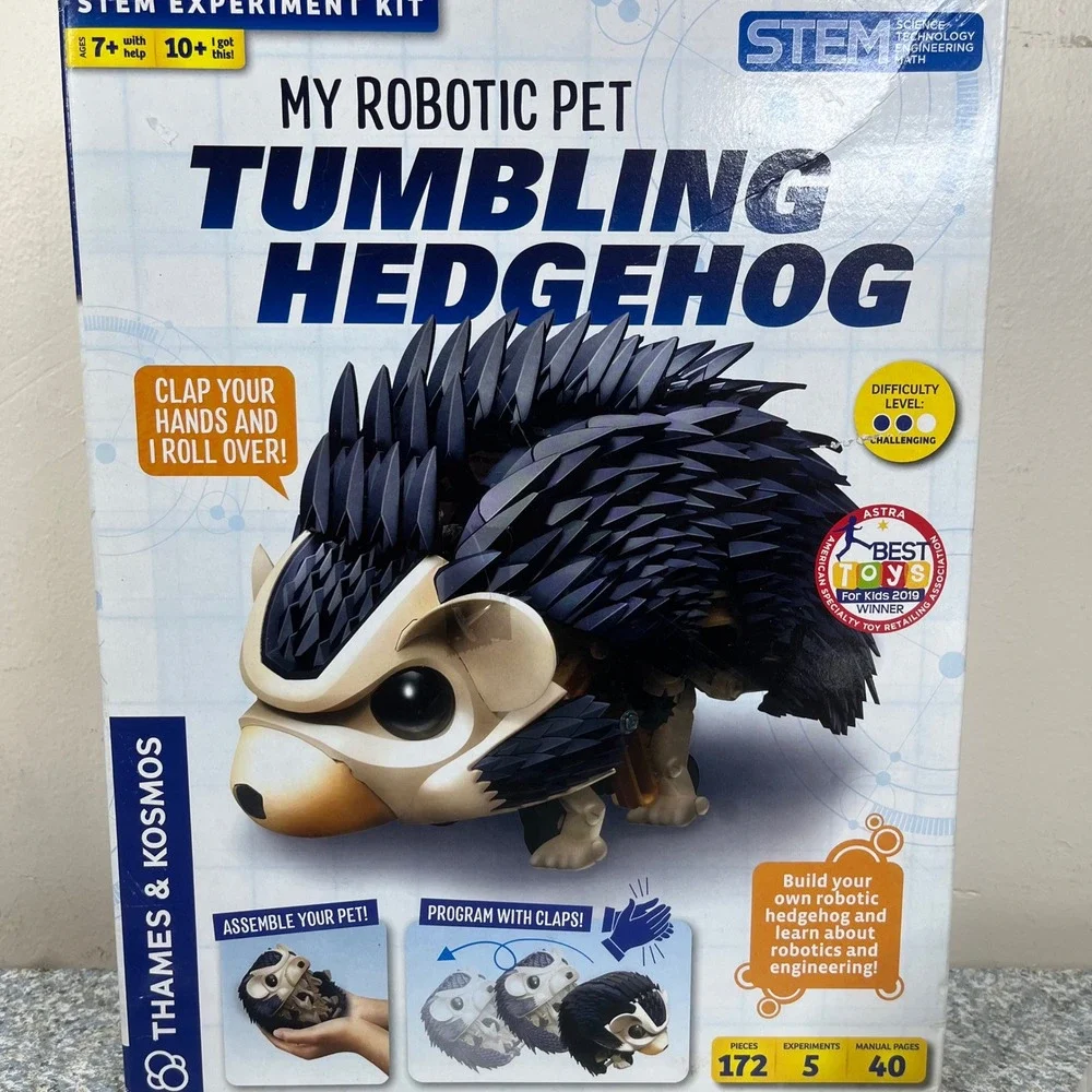Thames & Kosmos My Robotic Pet Tumbling Hedgehog STEM Kit 620500 Ages 7+ 172 Pcs